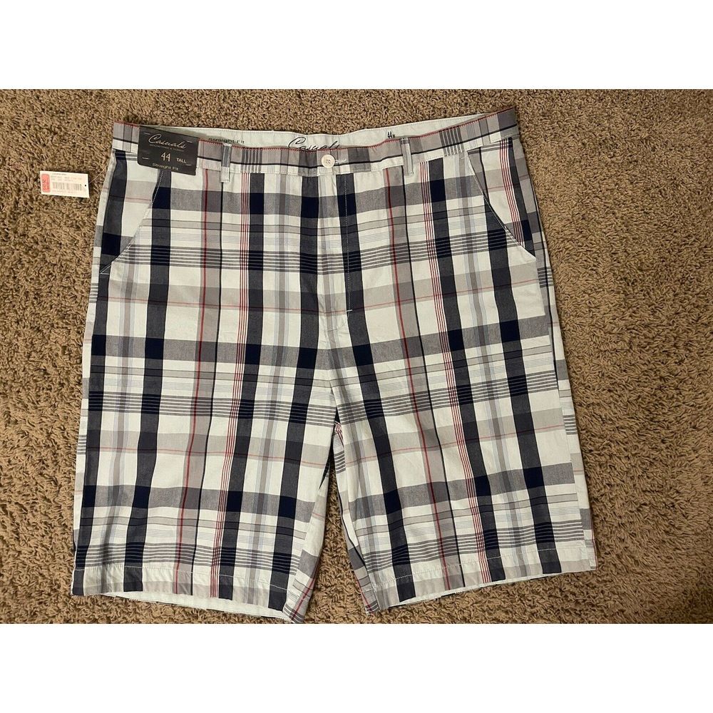 CASUALS Roundtree Yorke Shorts Straight Fit Flat Front Stretch Big Size 44.  $59